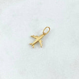Dije Avion 0.9gr / 1.7cm / Lisa Cirones Multicolor Oro Amarillo 18K