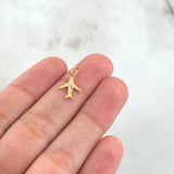 Dije Avion 0.4gr / 1.7cm-Liso Oro Amarillo 18K ©