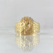 Anillo Rosto Cristo 7.75gr / T9 3/4 / Circones Blancos Oro Amarillo 18K ©