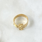 Anillo Cruz Cristo 5.95gr / T9 / Texturizado Oro Amarillo 18K