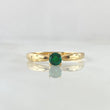Anillo Solitario 1.05gr / T6 1/4 / Circon Verde Oro Amarillo 18K