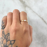 Anillo Solitario 1.15gr / T7 1//4 / Circon Blanco Oro Amarillo 18K