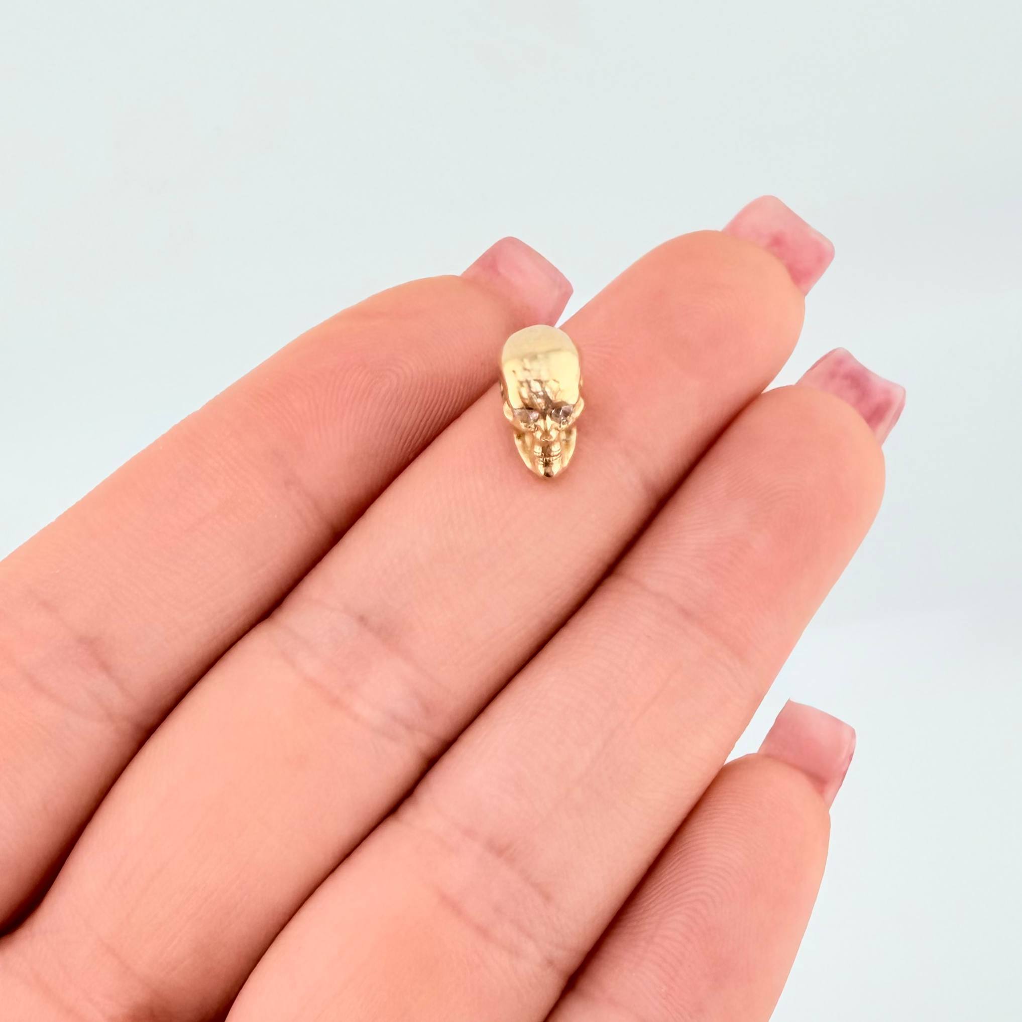 Herraje Caravera Tambor 3.4gr / 1cm / Oro Amarillo 18K