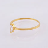 Anillo Solitario Gota 1gr / T6 3/4 / Oro Amarillo 18K