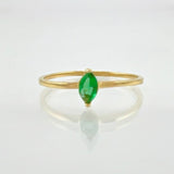 Anillo Solitario Gota 1gr / T6 / Oro Amarillo 18K