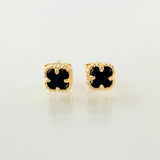 Topos Trebol Negro 1.2gr / 5mm Oro Amarillo Nac.Esp. 18K