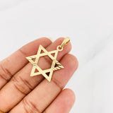 Dije Estrella de David 2.1g / 4cm Oro Amarillo 18K