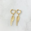 Candongas Alas 3.5gr / 1.3cm-3.8cm / Texturizadas Oro Amarillo 18K ©