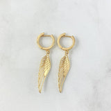 Candongas Alas 3.5gr / 1.3cm-3.8cm / Texturizadas Oro Amarillo 18K ©