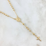 Rosario Virgen Milagrosa Diamantado 7gr / 50cm / 3mm Oro Amarillo 18K