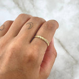 Anillo Trenzado 1.4gr / T6 3/4 / Liso Oro Amarillo 18K *