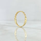 Anillo Trenzado 1.45gr / T7 1/4 / Liso Oro Amarillo 18K