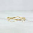 Anillo Trenza Zig-Zag 0.55gr / T5 3/4 / Liso Oro Amarillo 18K