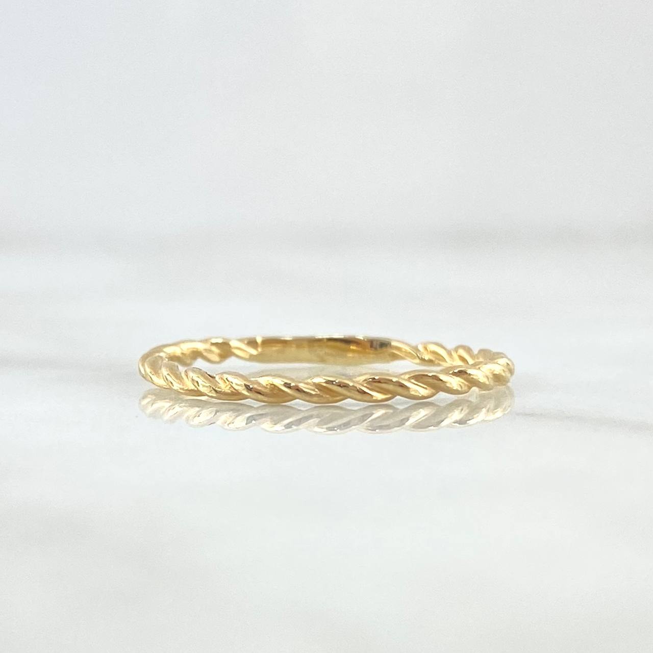 Anillo Espiral 1.25gr / T7 1/4 / Oro 18K ©