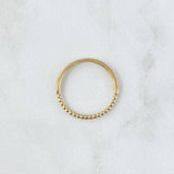 Anillo Mitad Esferas 1.25gr / T7 3/4 / Liso Oro Amarillo 18K *