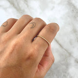 Anillo Mitad Esferas 1.25gr / T7 3/4 / Liso Oro Amarillo 18K *