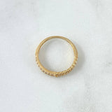 Anillo Mitad Cubano Churumbela 2.7gr / T7 3/4 / Circones Blancos Oro Amarillo 18K