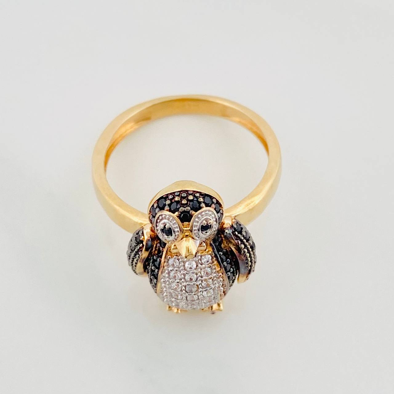Anillo Pingüino Articulado 4.95g / T6 1/4 Tres Oros 18K