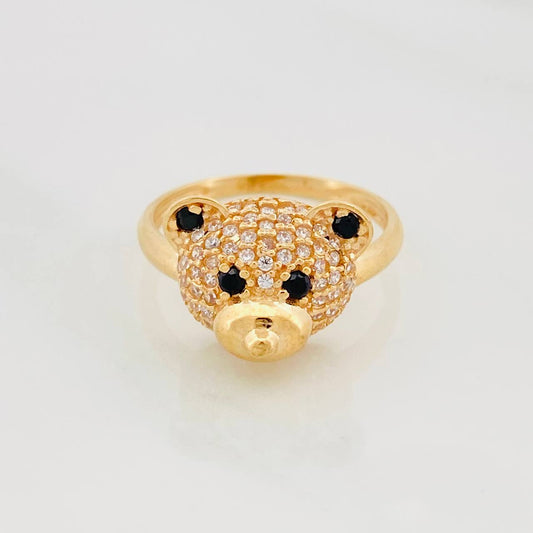 Anillo Rostro Oso 3.3g / T5 3/4 Oro Amarillo 18K