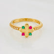 Anillo Floral 2.65g / T6 3/4 Oro Amarillo 18K