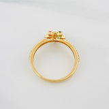 Anillo Floral 2.65g / T6 3/4 Oro Amarillo 18K