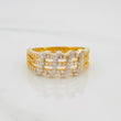 Anillo Banda Ancha 4.35g / T7 1/2 Dos Oros Amarillo Blanco 18K
