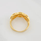 Anillo Ovalos 3.5g / T6 1/4 Dos Oros Amarillo Blanco 18K