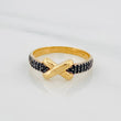 Anillo X 2.55g / T6 3/4 Dos Oros Negro Amarillo 18K