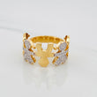 Anillo Niños 4.1g / T7 Dos Oros Amarillo Blanco 18K