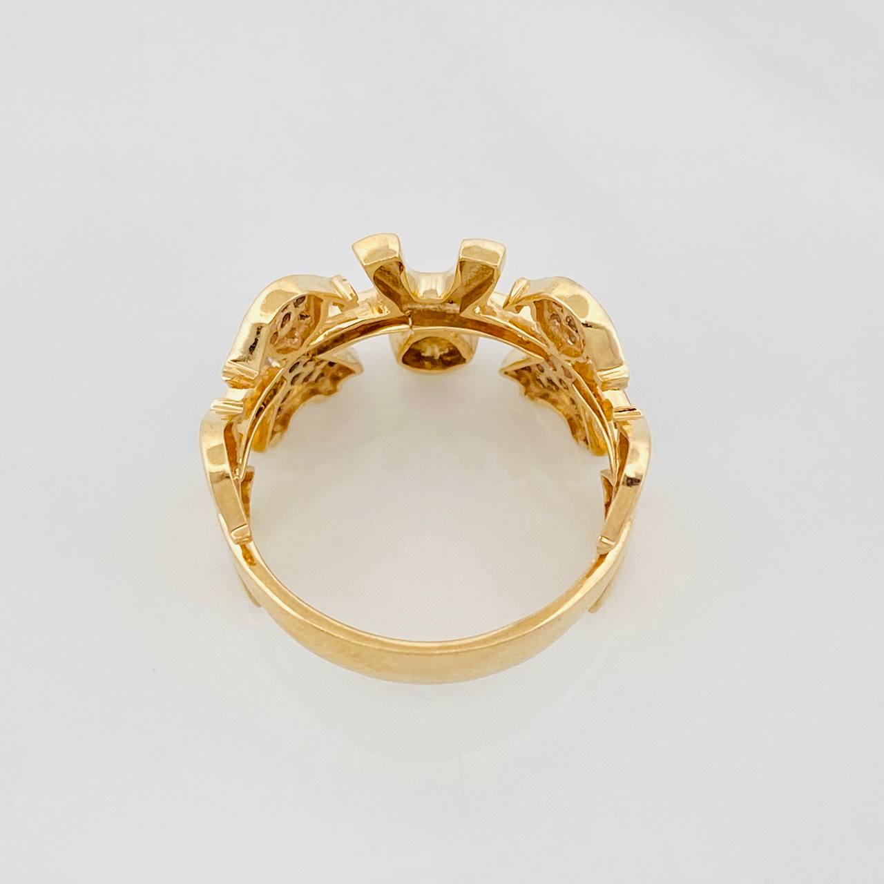 Anillo Niños 4.1g / T7 Dos Oros Amarillo Blanco 18K
