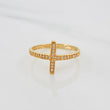 Anillo Cruz 1.75g / T7 1/2 Oro Amarillo 18K