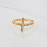 Anillo Cruz 1.75g / T7 1/2 Oro Amarillo 18K