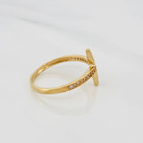 Anillo Cruz 1.75g / T7 1/2 Oro Amarillo 18K