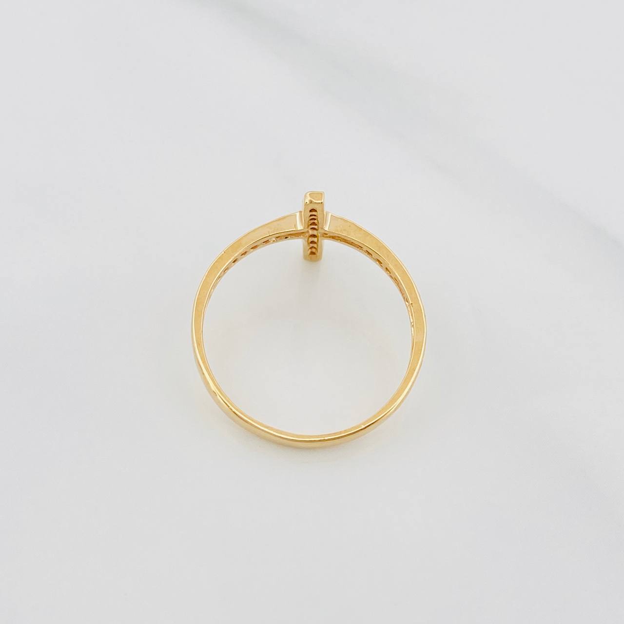 Anillo Cruz 1.75g / T7 1/2 Oro Amarillo 18K