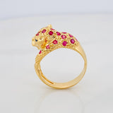 Anillo Pantera 4.6g / T5 1/4 Oro Amarillo 18K