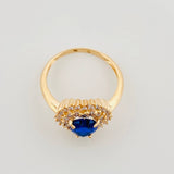 Anillo Halo Corazón 3.1g / T6 1/4 Oro Amarillo 18K