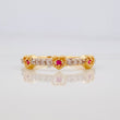 Anillo Corazones 2.05g / T6 3/4 Dos Oros Amarillo Blanco 18K