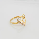 Anillo Silueta Corazón Doble 1.65g / T5 3/4 Oro Amarillo 18K