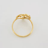 Anillo Silueta Corazón Doble 1.65g / T5 3/4 Oro Amarillo 18K