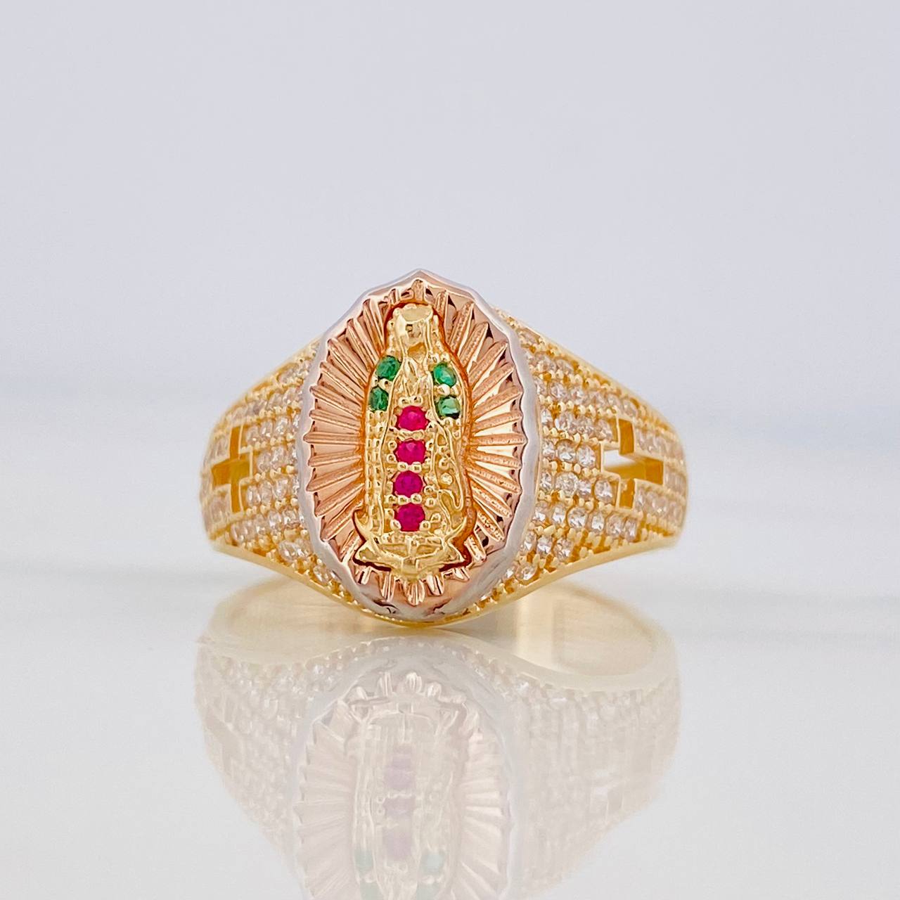 Anillo Virgen Guadalupe 4.5g / T6 Oro Amarillo 18K