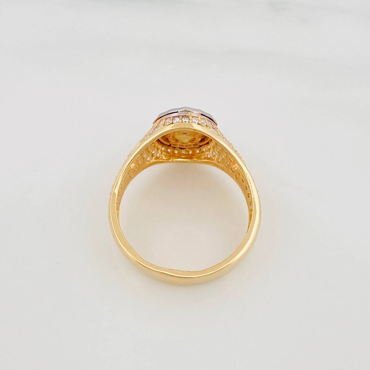 Anillo Virgen Guadalupe 4.75g / T8 Tres Oros 18K