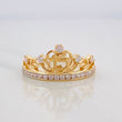 Anillo Corona 15's 2.7g / T6 3/4 Dos Oros Amarillo Blanco 18K