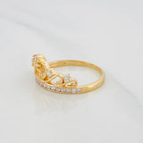 Anillo Corona 15's 2.7g / T6 3/4 Dos Oros Amarillo Blanco 18K