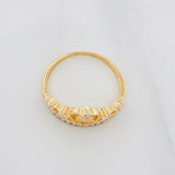 Anillo Corona 15's 2.7g / T6 3/4 Dos Oros Amarillo Blanco 18K