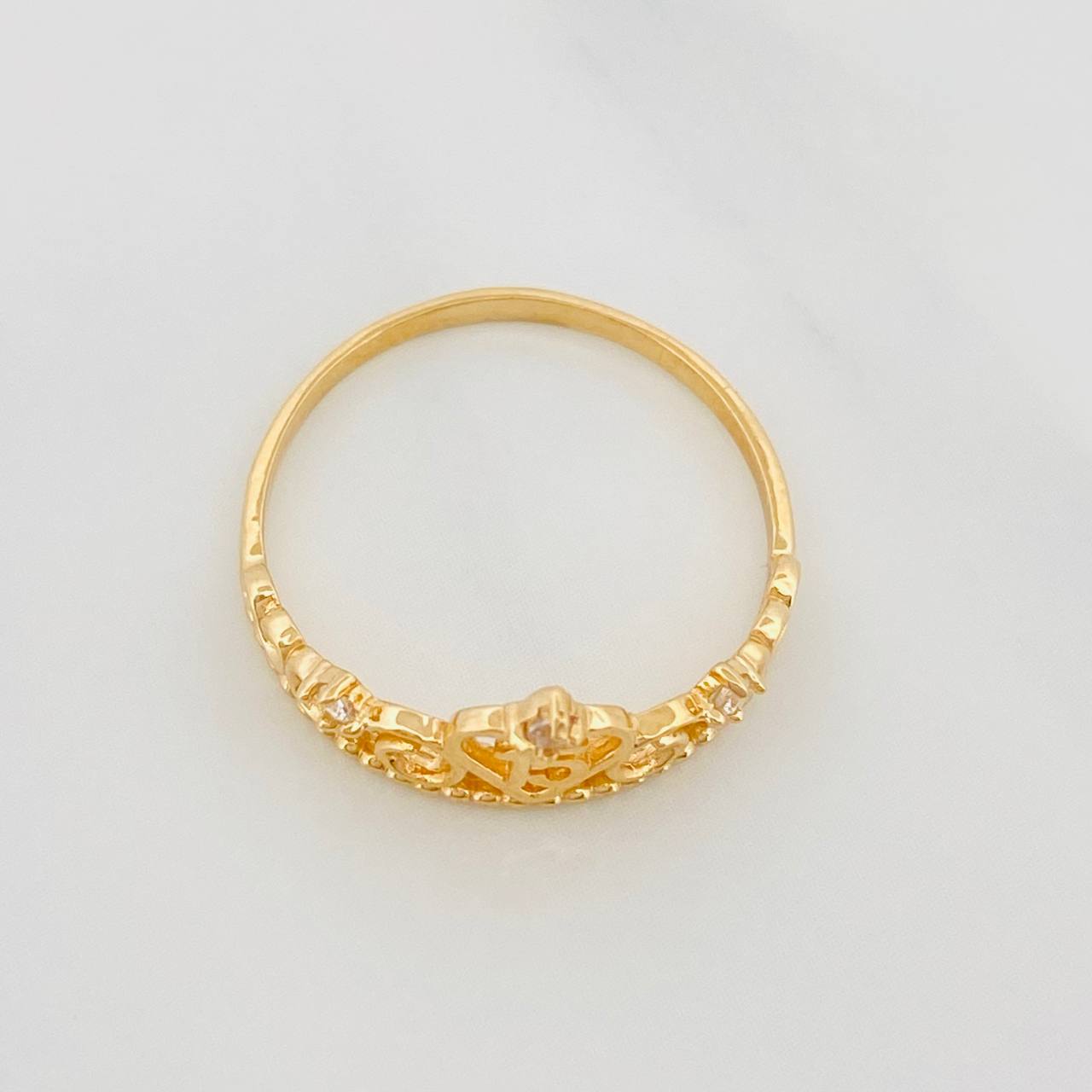 Anillo Tiara 15's 1.7g / T7 1/4 Oro Amarillo 18K