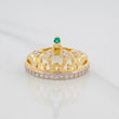 Anillo Corona 4.9g / T6 3/4 Dos Oros Amarillo Blanco 18K