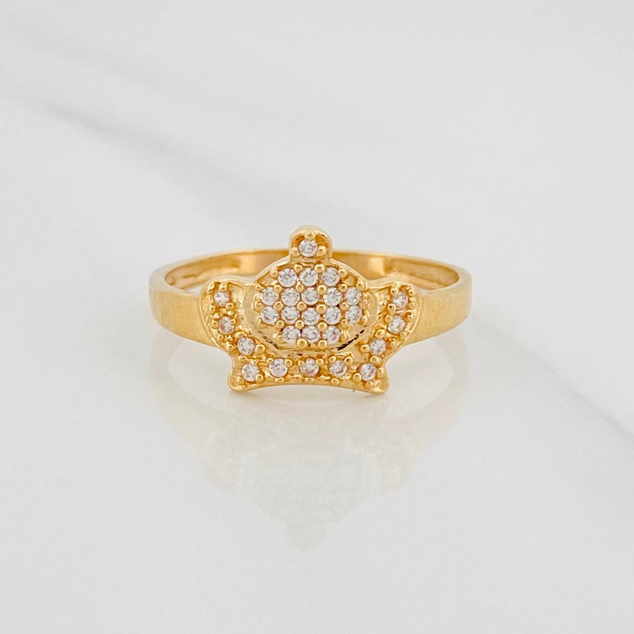 Anillo Corona 2.1g / T7 Oro Amarillo 18K