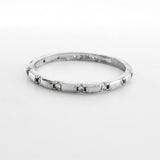 Anillo Churumbela Circonita 1.55g / T6 Oro Blanco 18K