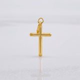 Dije Cruz Puntas Planas 0.45g / 2.8cm Oro Amarillo 18K