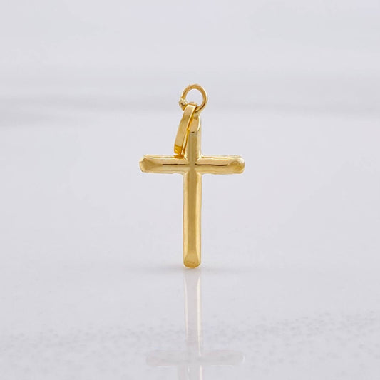 Dije Cruz Puntas Planas 0.3g / 2cm Oro Amarillo 18K